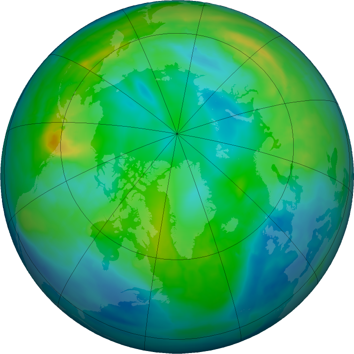 Arctic ozone map for 10 November 2015